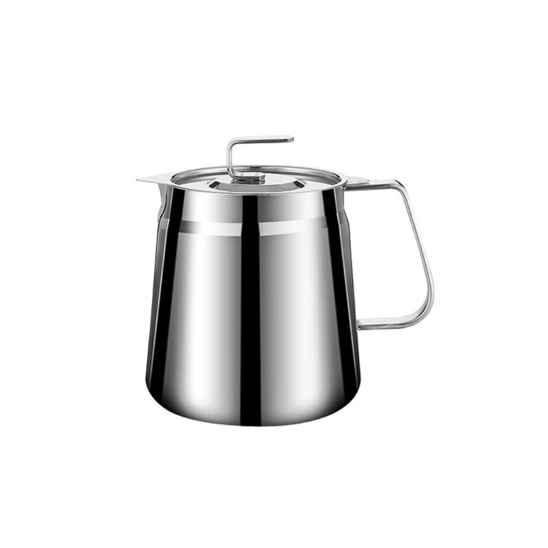 Home Kitchens Large Capacity Oil Filter Pot With Ergonomic Handle and Mesh Strainer For Safe Cooking And Easy Cleaning