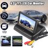 Foldable Rearview Reverse Parking Monitor 4.3 Inch TFT LCD Screen HD Car Parking Display 2-channel Video Input Auto Accessories