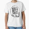 Worlds Best Angler Designed and Sold by SweetAndSpice Vintage Washed Comfortable Top For Everyday Wear Versatile Casual