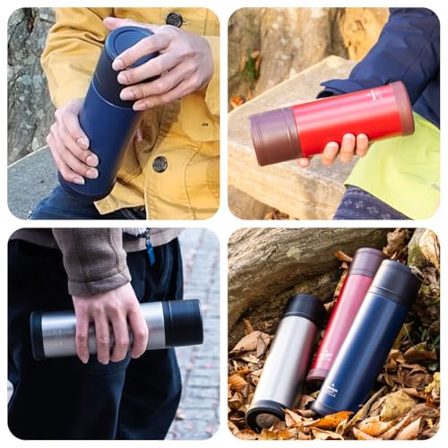 Atlas ATPBL-370NV Ultra-Insulated Stainless Steel Water Bottle, 370ml, Lightweight, with Insulated Cup, Perfect for Camping, Outdoor Activities, Mount