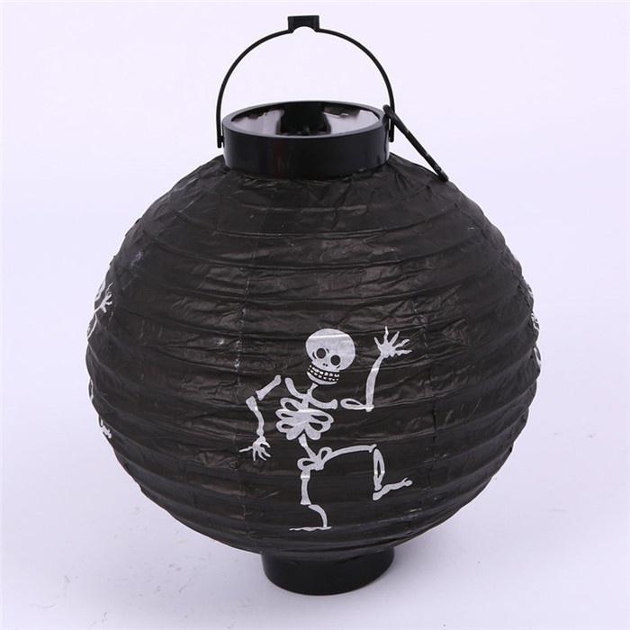 Halloween LED Paper Pumpkin Bat Spider Hanging Lantern Light Holiday Christmas Party Lamp Home Decor
