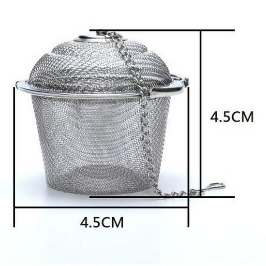 Kitchen Flavor Tea Infuser: 304 Stainless Steel Chain Strainer & Canister for Loose Leaves