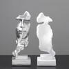 Silent Abstract Sculpture Ornaments Silence Is Gold Resin Statue Creative Home Decoration Accessories