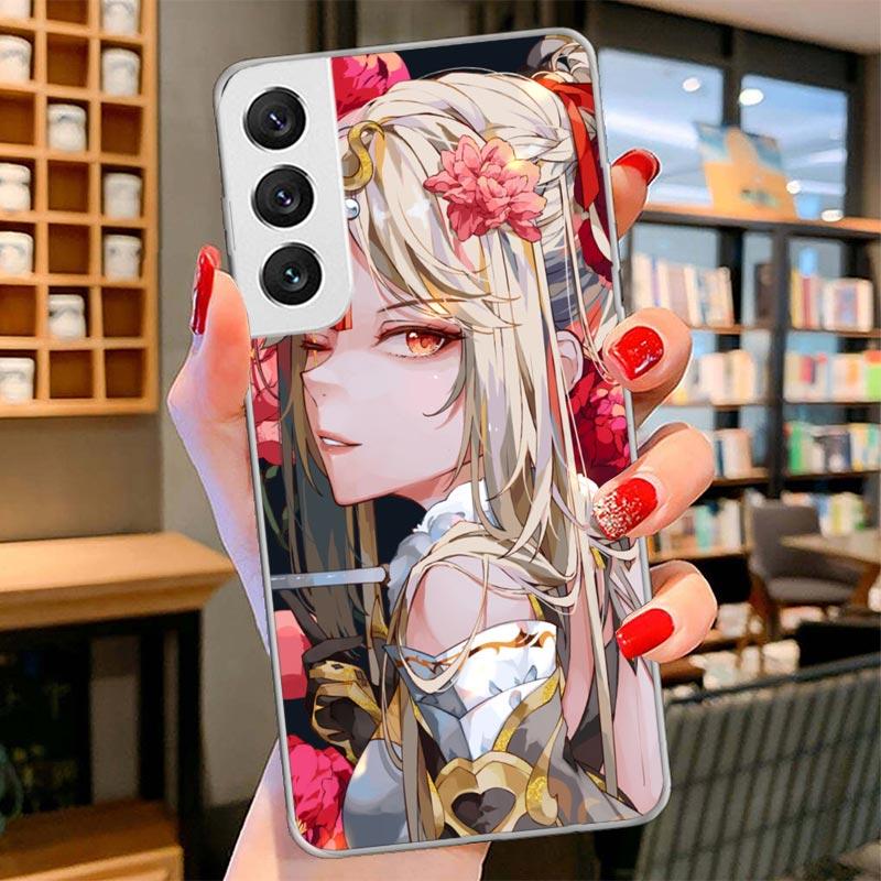 Genshin Impact Raiden Shogun Baal Cover Phone Case For Samsung Galaxy S26 S25 Edge S24 Ultra S23 S22 Plus S21 S20 FE Soft Fundas