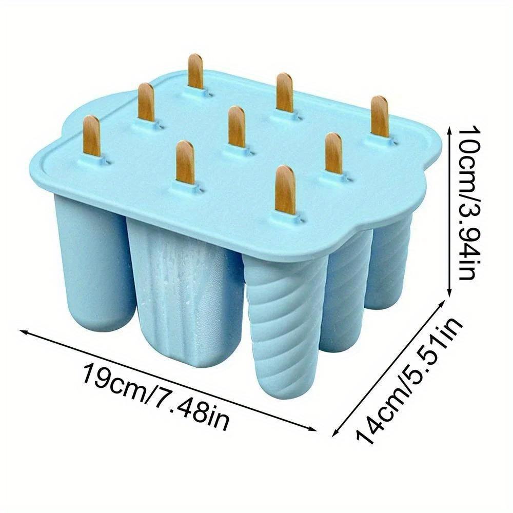 Popsicles Molds 9pcs Silicone Popsicle Molds Easy Release BPA Free Popsicle Maker Molds Ice Pop Molds Homemade Popsicle