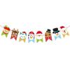 Cartoon Santa and Reindeer Christmas Flag Ornaments for Parties