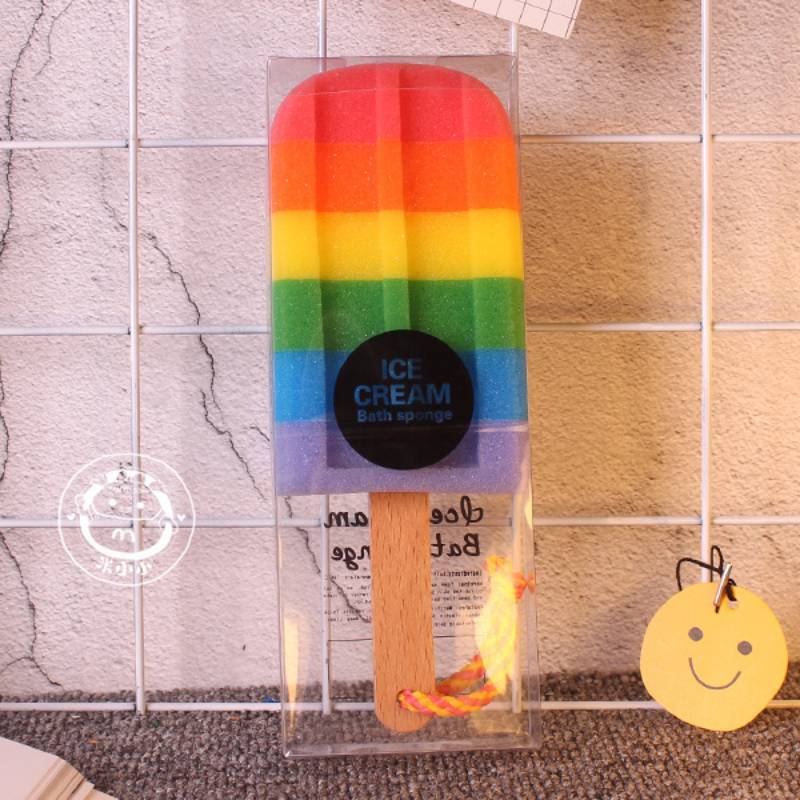Creative Ice Cream Sponge Bath Brush For Kids With Gentle Cleaning Fun
