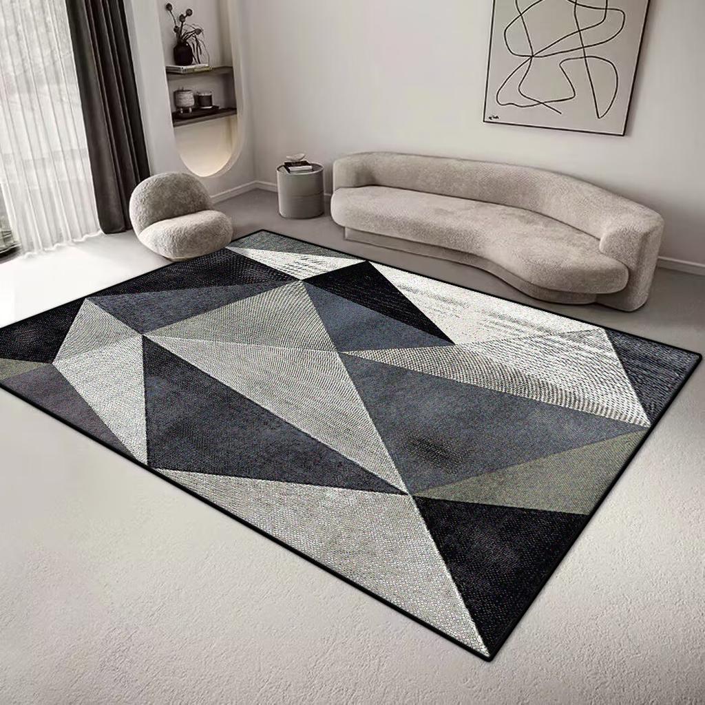 Geometrischer Teppich im nordischen Stil für Wohnzimmer Minimalismus Dekoration Schlafzimmer Große Teppiche 200x300CM Bürobereich Rutschfeste Bodenmatte