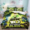Ben10 Ultimate Alien Cartoon Duvet Cover Set Kids Bedding Set Anime Characters Quilt Cover Soft Bedroom Home Textile For Boys