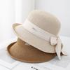 Women's Bow Knitted Hat Spring Summer Sun Protection Warm Sunshade Foldable Adjustable For Outdoor Travel & Daily 2025 Korean