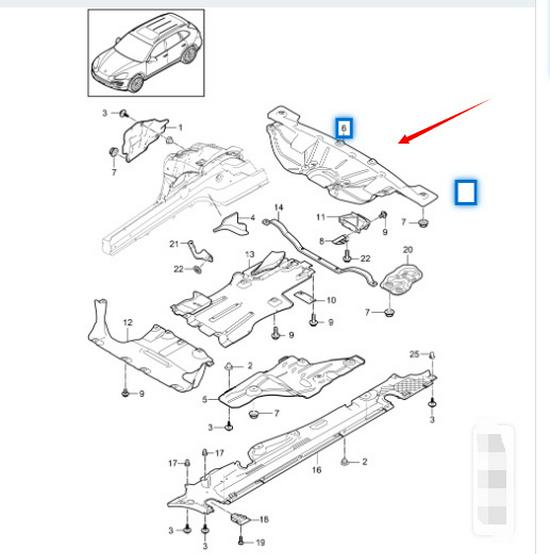 Compatible Rear Muffler Heat Shield for Porsche Cayenne (2011-2018) Models: 95850471100/95850471101