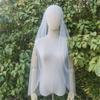 Gothicism Styles Veil Black Meshes Unique Veil Halloween Vintage Bridal Veil for Wedding Ceremonies