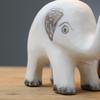Distressed Resin Elephant Figurine Rustic Sculpture Sculpted Statue