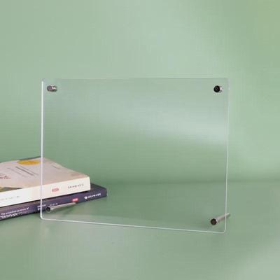 Support de Cadre Photo Acrylique Double Face 6", Transparent à Accrocher au Mur pour Cartes Postales et A4.