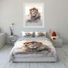 Majestic lion with text. Bedding sets Duvet cover sets Duvet covers Pillowcases(1 * Duvet Cover 2 * Pillowcases without duvet insert)