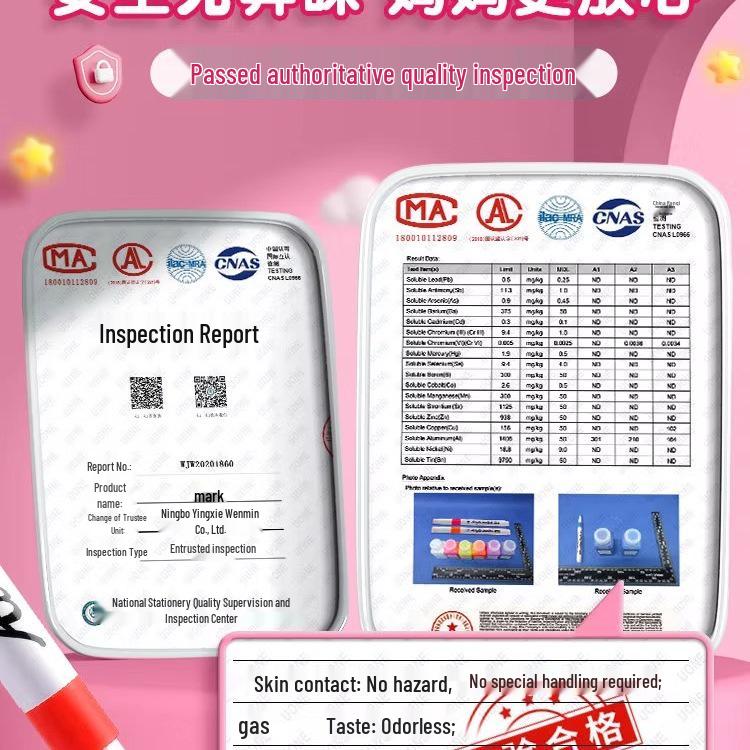 Washable Acrylic Markers: Non-Bleed, Layerable, Waterproof, Quick-Dry, Includes 24 Colors, Ideal for Students & Art.