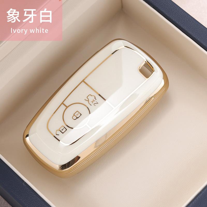 Styling Mouldings Car Key Case Cover Protect Shell Bag For Ford Fusion Mustang Explorer F150 F250 F350 EcoSport Edge S-MAX Range