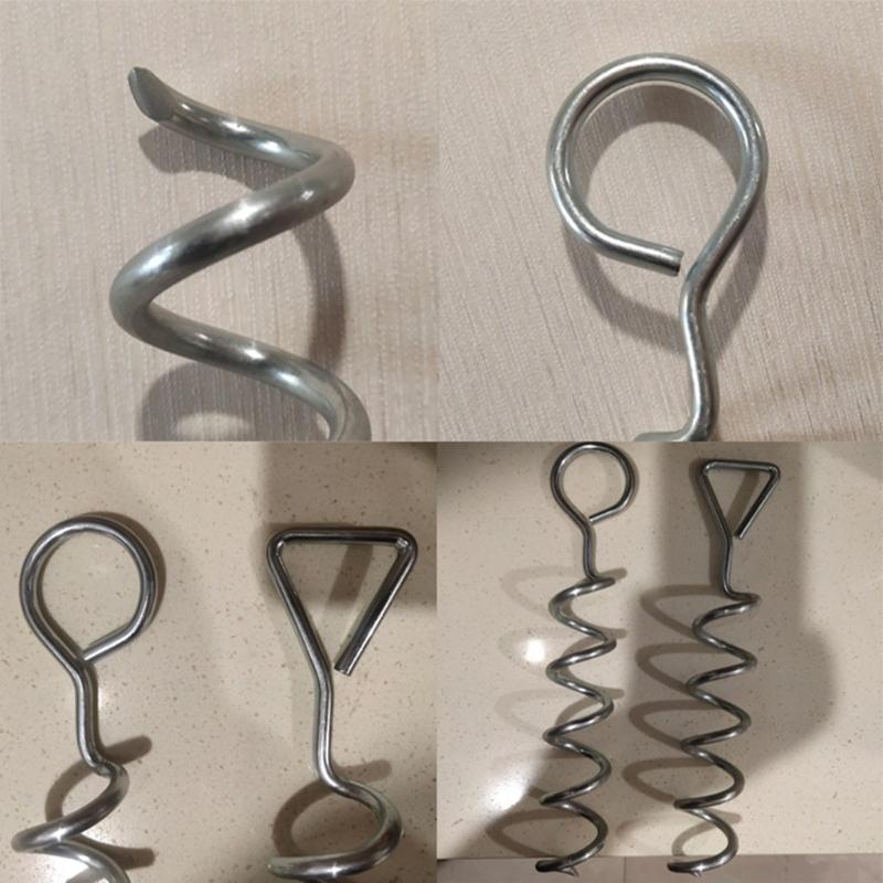 4Pcs Tent Stake Anchors Trampoline Ground Stake Tie Down Spirals Ground Anchors Stake With Strap For Trampolines Swings