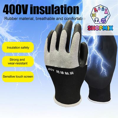Ultrathin Electrician Insulating Gloves Withstanding Voltage 400V Rubber Touch Screen Insulation Glove Industrial