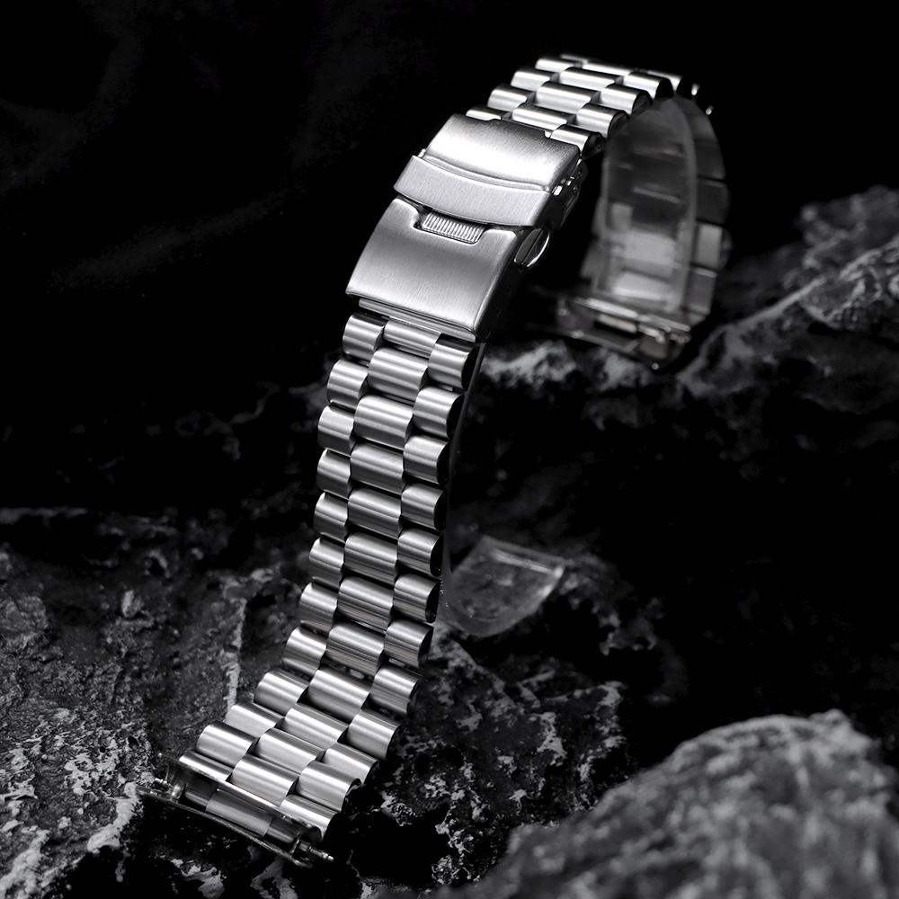 

20 22mm Silver Solid Bracelet 316L Stainless Steel Wristband for Seiko for Skx007 Skx009 for Men Diving Bracelet Watch Band 22mm