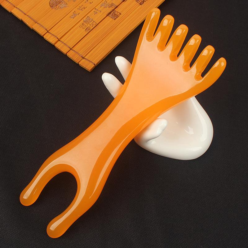 Resin Massage Comb, Manual Head & Face Massager For Scalp Nose Ears Eyes, Lightweight Portable For Home Office Travel