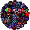 50PCS Neon Light Nightclub Stickers - Waterproof Decor for Car, Phone, Water Cup, Luggage & Notebook RecordingYourLife Store