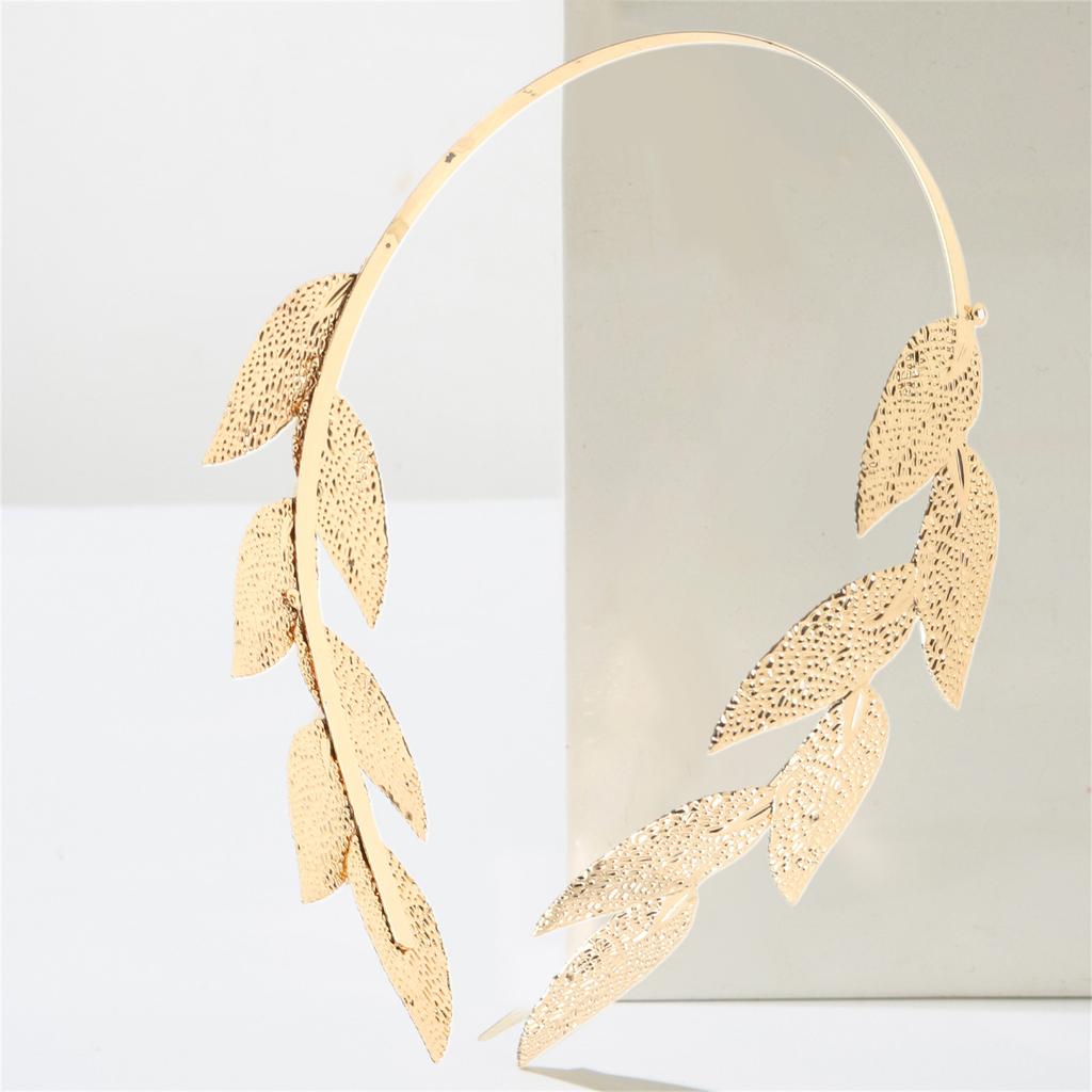 Laurel Hair Hoop Gothic Golden Leaf Greek Hair Styling for Live Show Headband Gothic Carnivals Witch Costume