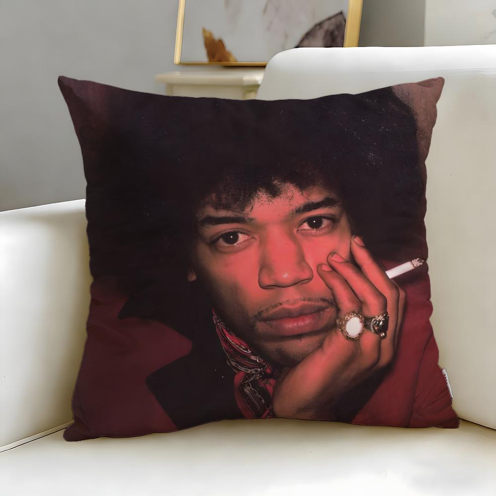 Klasický zpěvák Jimi Hendrix Povlak na polštář Měkký a snadno pratelný Povlak na polštář – Univerzální pro pohovku, postel, cestování a kancelář