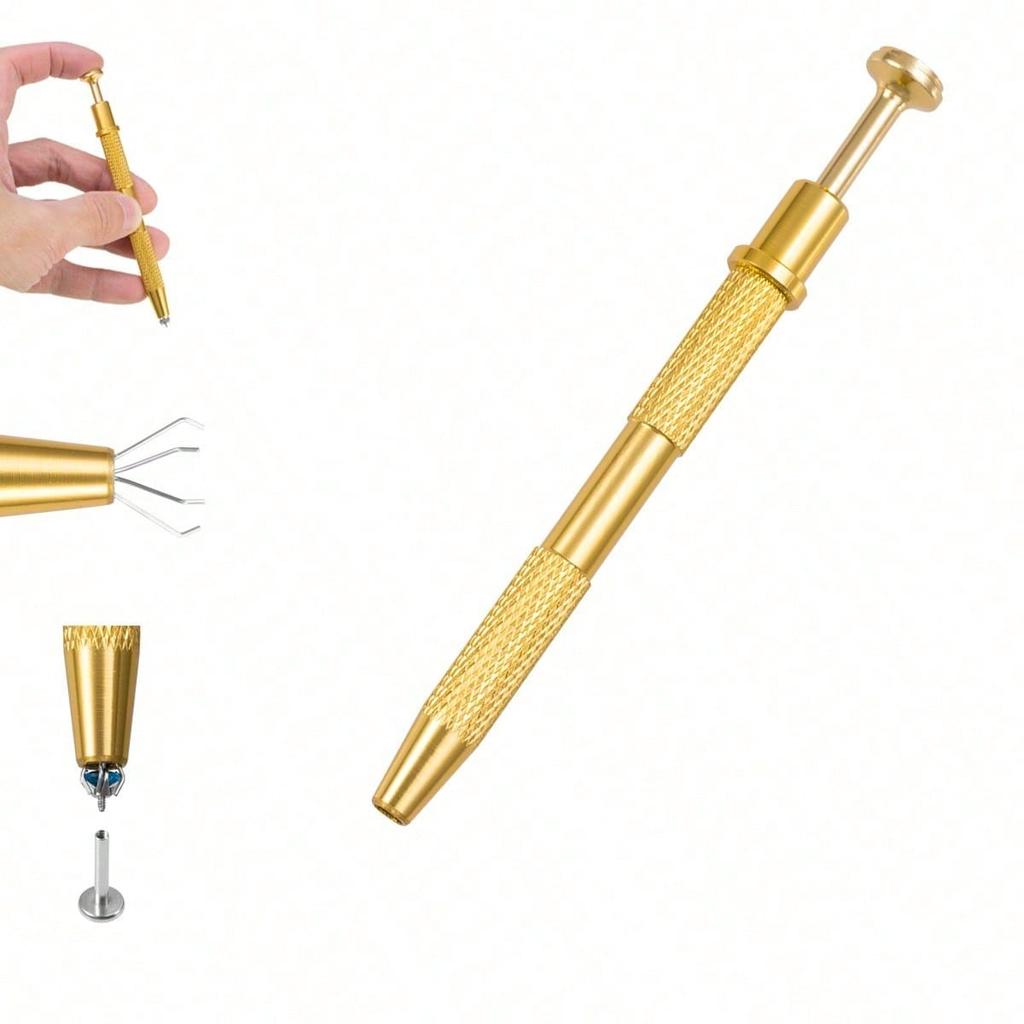 Piercing Ball Grabber Tool, 4 Claw Jeweler's Pick Up Tool Piercing Ball Gripper  Pearl Grabber Pick Up Tool