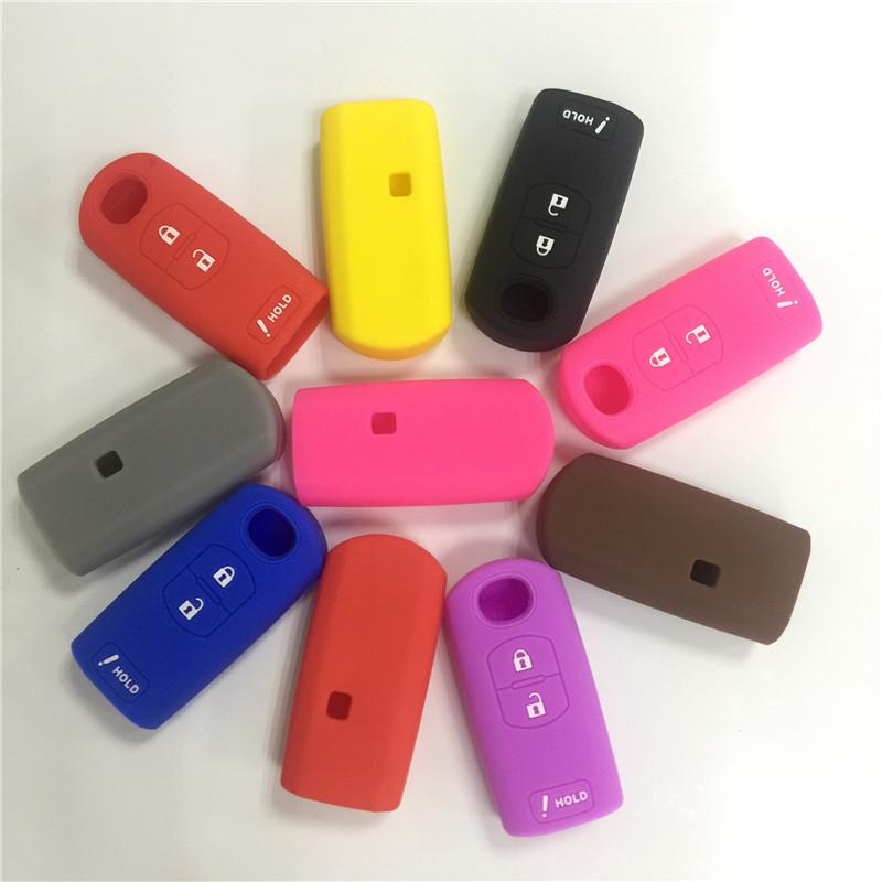 Silicone rubber car key Case Cover for Mazda 2 3 5 6 CX5 CX-5 M2 M3 M5 M6 GT 2015 2016 Smart remote key 3 button