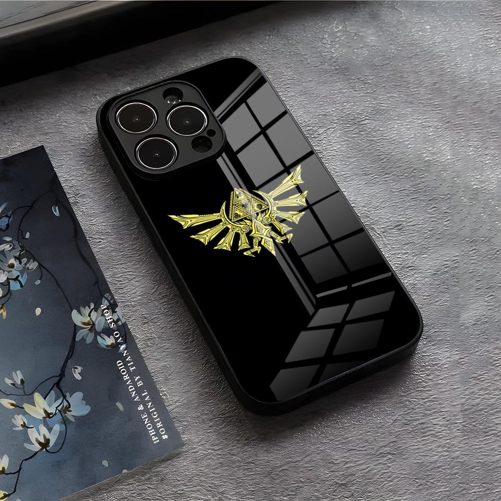 Coque de téléphone Jeu Zeldas Legends Pour IPhone 17 Air 16 E Pro Max 15 14 13 Mini 12 Pro 11 Max Plus Couverture en Verre Noir