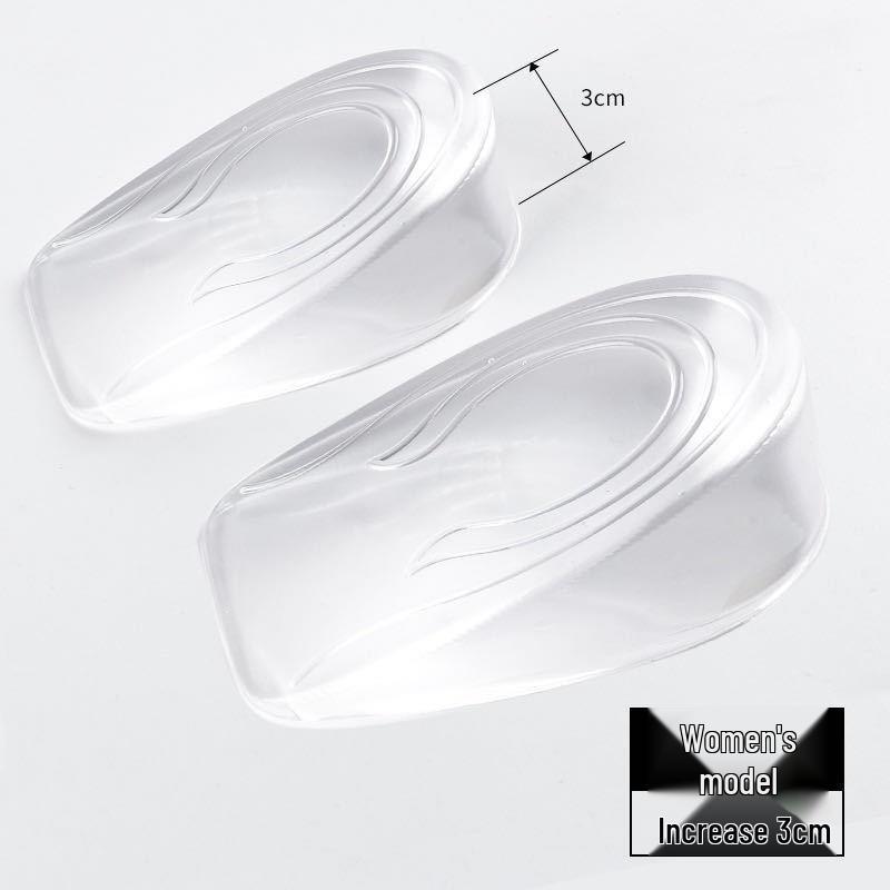 Mezze Solette Morbide in Silicone Invisibili per Aumentare l'Altezza, Rialzi per Talloni Unisex