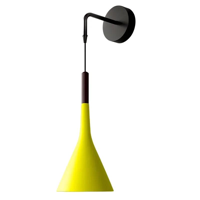 Aluminum Art Bedside Wall Lamp Bedroom Wall Light Sconce for Kitchen Restaurant Modern Wall Lamp Nordic Macaroon Sconces