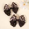 2Pcs Korean Leopard Bow Hair Clip Girls Women Trendy Ribbon Dots Bownot Hairpin Kids Sweet Cool Headdress Headwear Accessories