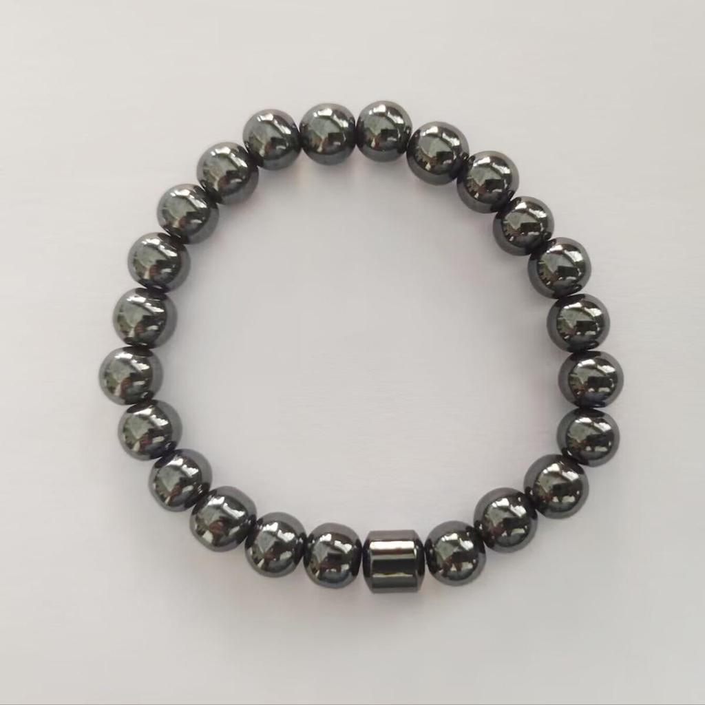 Black Stone Tiger Eye Magnetic Beaded Bracelet