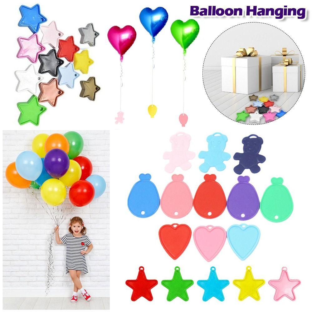 10pcs Cute Plastic Balloon Weights Bright Color Colorful Gravity Blocks Reusable Anti-floating Balloon Hanging Party Supplies