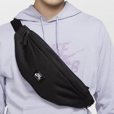 Polyester Sling Bag Fanny Pack Medium Size Unisex Black Casual BA6445-010
