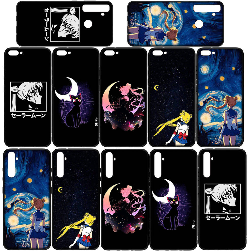 Phone Case for iPhone 17 16 15 Plus X XR 16E Huawei P30 P20 Lite Redmi Note 14 12 11 13 Pro Max OPPO A60 A80 A40 A18 A38 Anime Sailor Moon Girl Cover