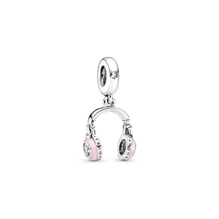 Pandora Pink Headphones 925 Silver Pendant Women accessories 797902EN160 Silver