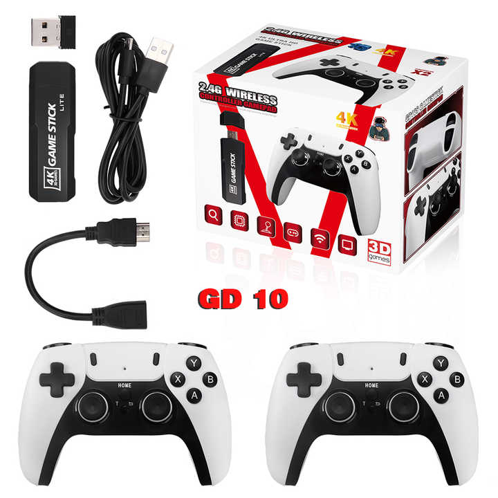 HD Family Game GD10 PRO Video 4K Game Stick 3D Game Console With 2.4G Wireless Controller X2 PLUS Q9 Pro M66