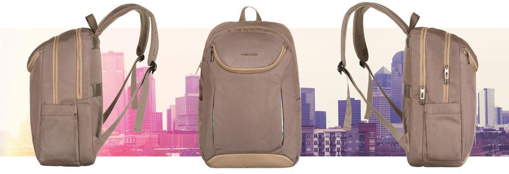 PTN 24400-6928 Beżowy Plecak na Laptop