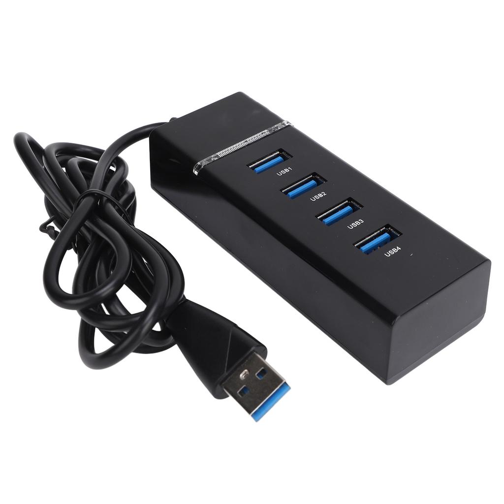 USB 2.0 Hub 4 Port 480Mbps USB Docking Station with LED Indicator for Windows for Linux for OS X