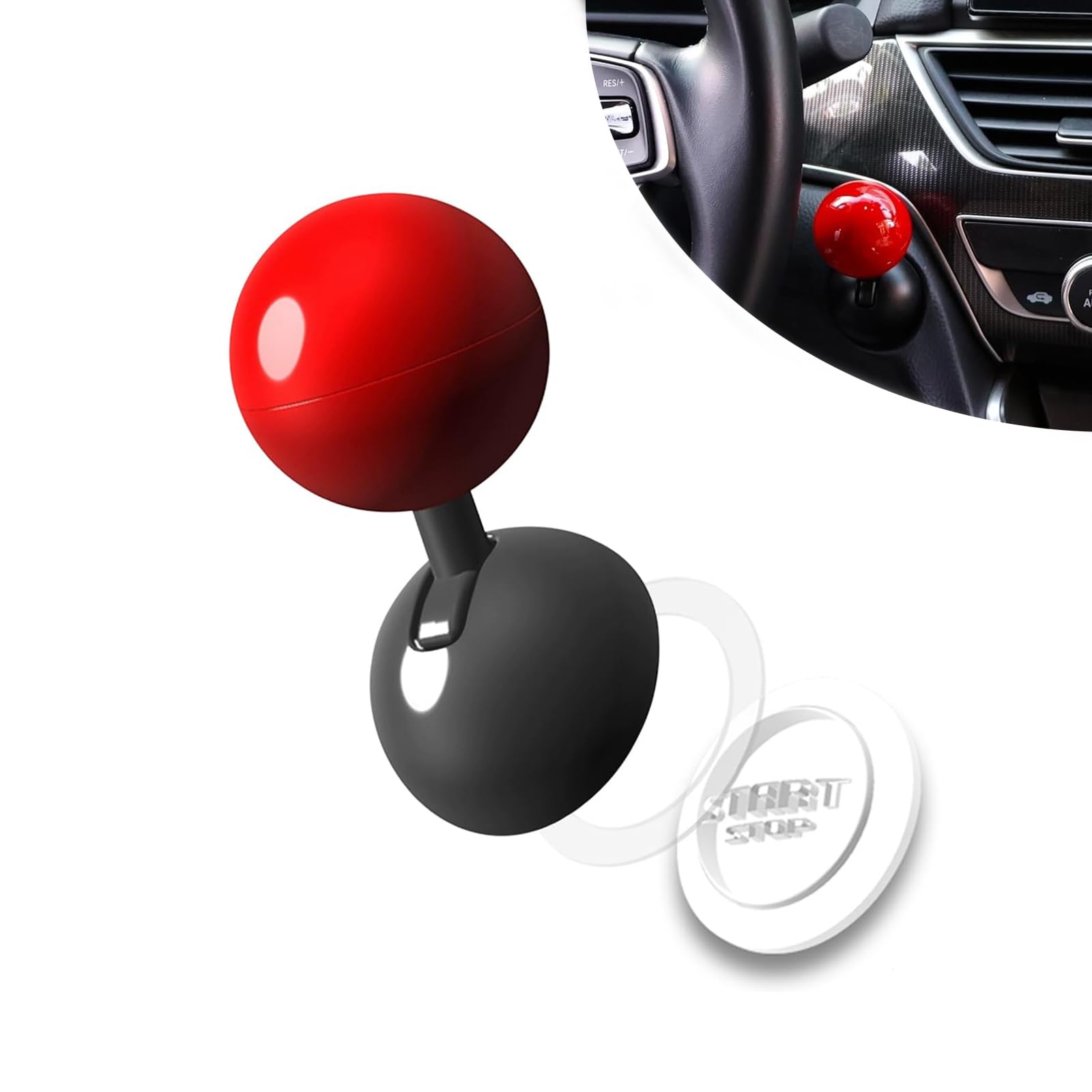 Car One Touch Start Lever, Push Start Button Cover, Car красный