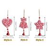 Wood Xmas Tree Star Ornaments Decorative Christmas Hanging Pendants  Outdoor Decor
