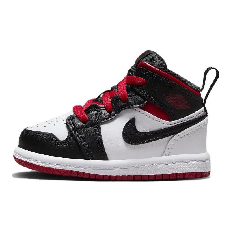 Air Jordan 1 Mid toddler mid-top walking shoes black/white DQ8425-106 27