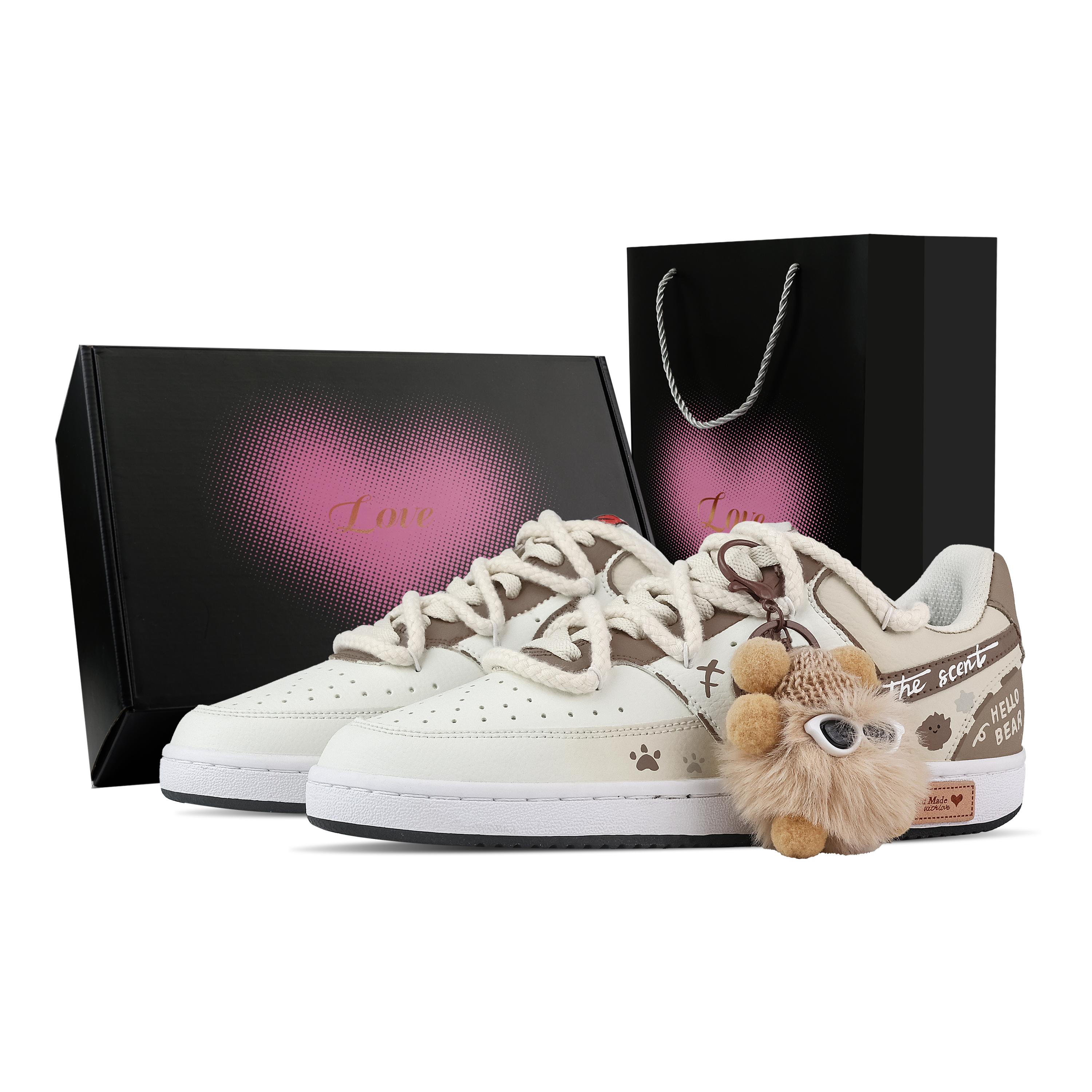 

Nike Court Vision 1 Refined Bear Paw, Heart Box Wear resistant And Lightweight Low top Skateboard Shoes Men s DM1187-101(Team773--) 45
