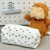 Black Bows Pencil Case Large Capacity School Supplies Polyester Fabric Bag For Stationery Storage