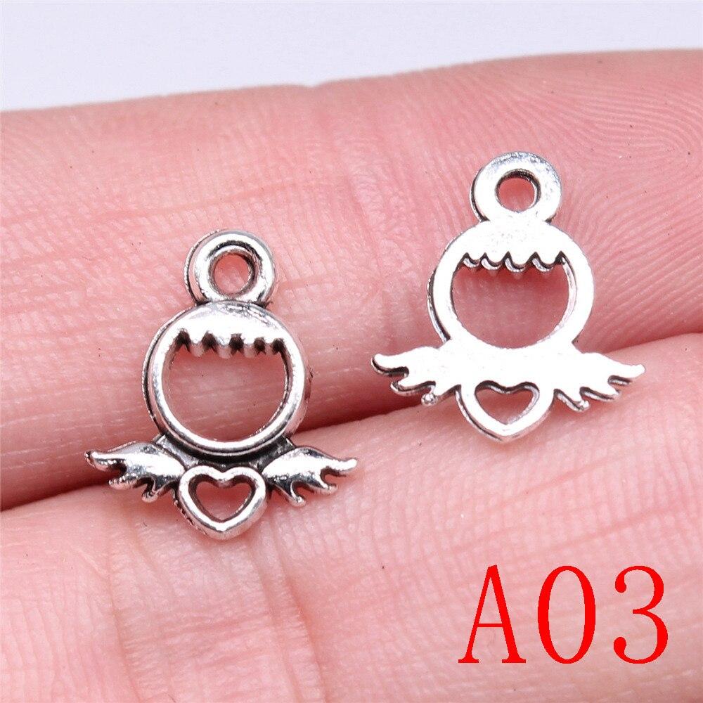 

Маленькие крылья ангела, подвеска, подвеска, ювелирные изделия, компоненты ручной работы A03-20pcs-13x12mm-B16332