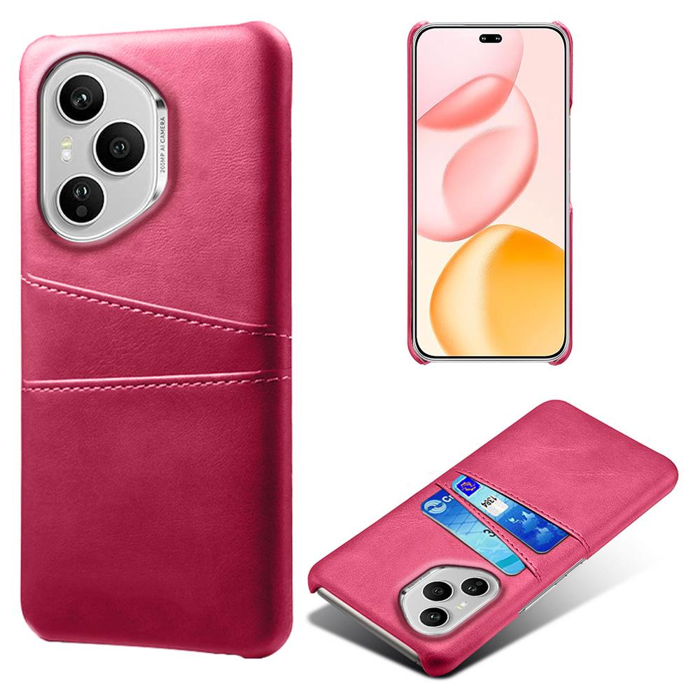 For Honor 400 Pro 5G (Global) Case Dual Card Slots PU Leather+Hard PC Phone Cover