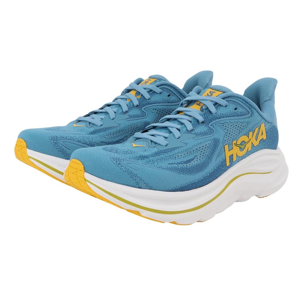HOKA Clifton 10 Wide Running Size Shoes, Blue, 1162032-ALF, Men's 26.0